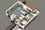 Modele MY8 maison 6 pieces plan RDC